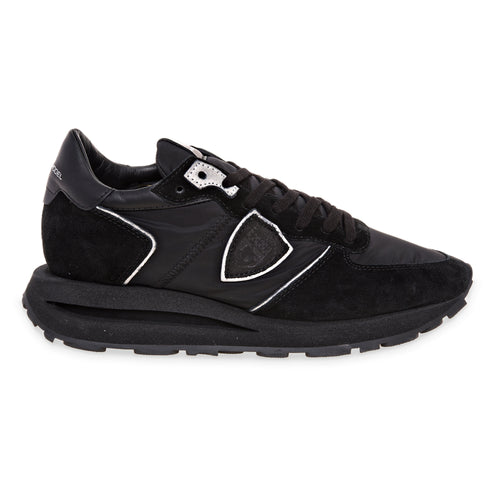 Sneaker Philippe Model Tropez Haute in camoscio e nylon