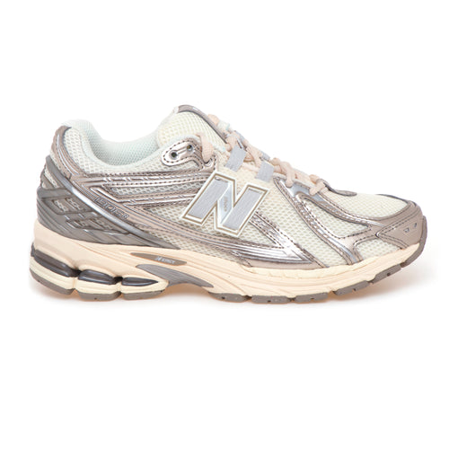Sneaker New Balance 1906R in ecopelle laimata e mesh BEIGE - PLATINO