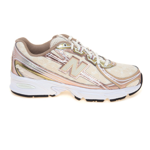 Ginnica New Balance 740 in ecopelle e tessito effetto pizzo ricamato - 1