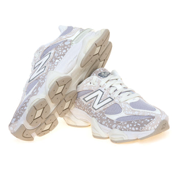 Sneaker New Balance 9060 in camoscio con stampa maculata e tessuto - 4