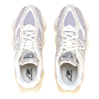 Sneaker New Balance 9060 in camoscio con stampa maculata e tessuto - 5