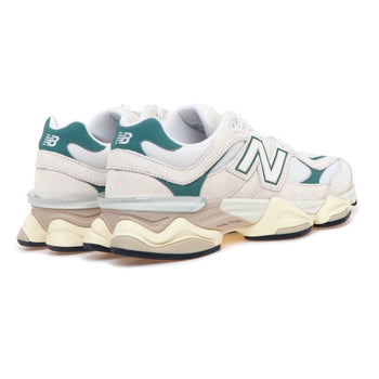 Sneaker New Balance 9060 in camoscio e tessuto BURRO - VERDE - 3
