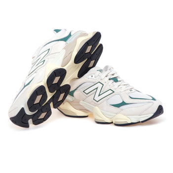 Sneaker New Balance 9060 in camoscio e tessuto BURRO - VERDE - 4