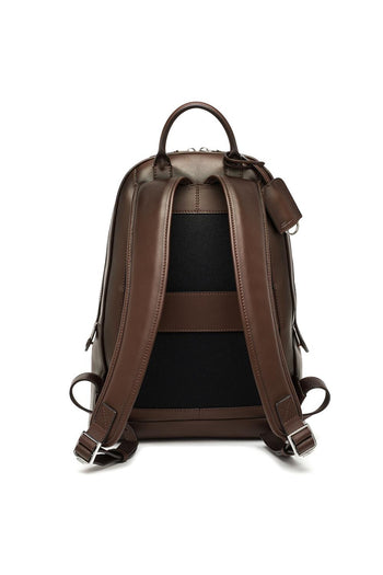 Zaino doppia tasca Santoni in pelle anticata - 4