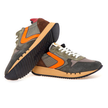 Sneaker Valsport "Magic" in camoscio e tessuto VERDE MILITARE - 4