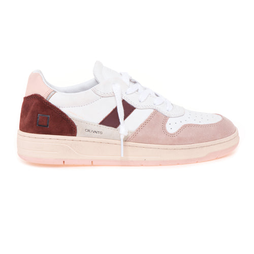 Sneaker D.A.T.E Court 2.0 Vintage in pelle e camoscio