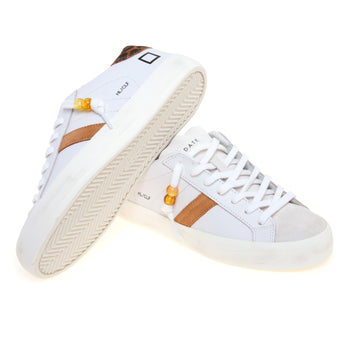 Sneaker D.A.T.E. Hill Low in pelle con talloncino leopard - 4