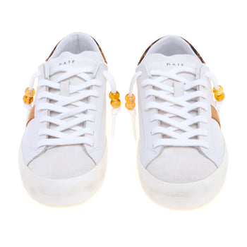 Sneaker D.A.T.E. Hill Low in pelle con talloncino leopard - 5