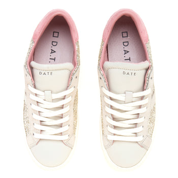 Sneaker D.A.T.E. Hill Low in glitter con inserti in suede e pelle - 5