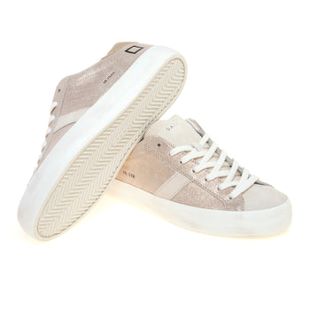 Sneaker D.A.T.E. Hill Low Stardsust in camoscio microglitterato - 4