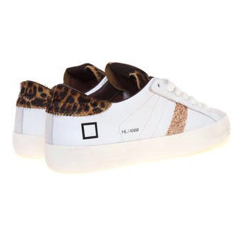 Sneaker D.A.T.E. Hii Low in pelle e camoscio con inserti in cavallino e glitter - 3