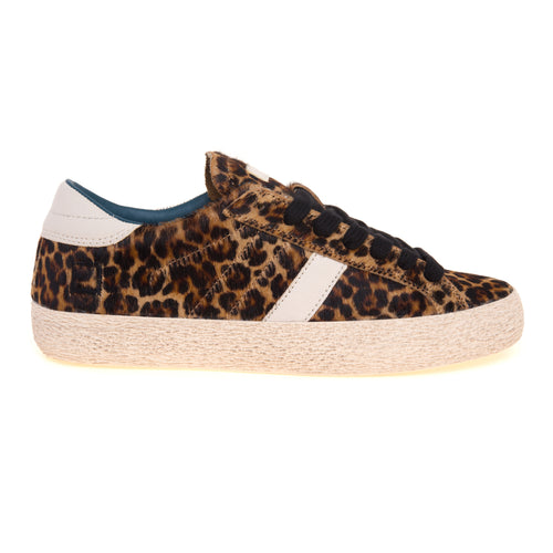 Sneaker D.A.T.E. Hill Low in cavallino leopardato