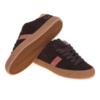 Sneaker D.A.T.E. Hill Low in camoscio con inserti rosa - 4