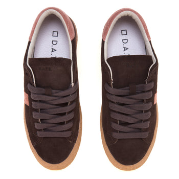 Sneaker D.A.T.E. Hill Low in camoscio con inserti rosa - 5