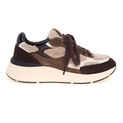 Sneaker D.A.T.E. Musa in camoscio e teddy