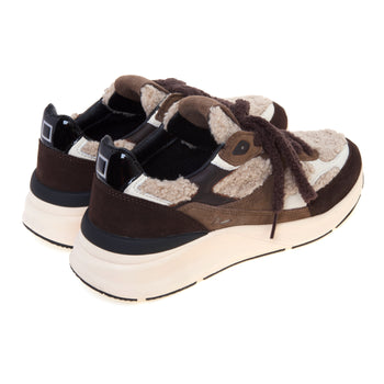 Sneaker D.A.T.E. Musa in camoscio e teddy - 3