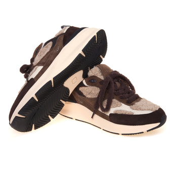 Sneaker D.A.T.E. Musa in camoscio e teddy - 4