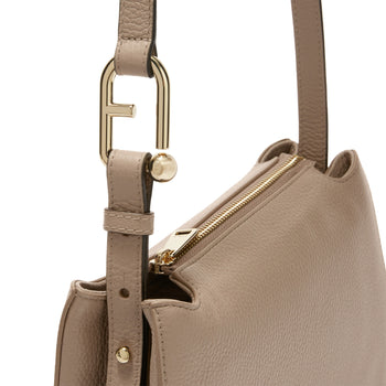Borsa a tracolla Furla Nuvola S in pelle martellata - 4