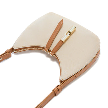 Borsa a spalla Furla Nuvola in tessuto e pelle - misura S - 5