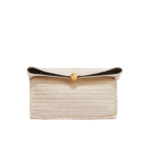 Soft clutch Furla Sfera in tessuto intrecciato effetto crochet