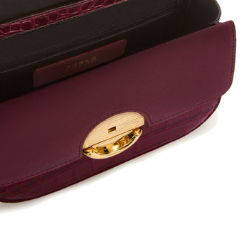 Borsa a tracolla Furla Sfera Mini Round in pelle stampa cocco - 3