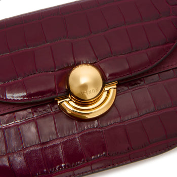 Borsa a tracolla Furla Sfera Mini Round in pelle stampa cocco - 5