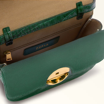 Borsa a tracolla Furla Sfera Mini Round in pelle stampa cocco - 3