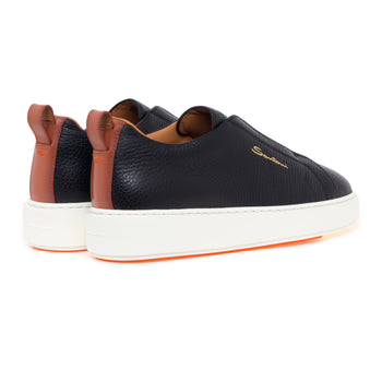 Sneaker Santoni slip-on in pelle martellata - 3