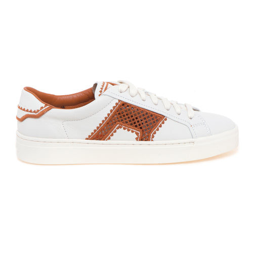 Sneaker Santoni DBS in pelle con logo retinato