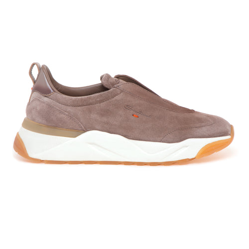 Sneaker Santoni Innova slip-on in camoscio