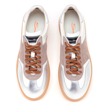 Sneaker Santoni DBS Olympic in pelle e camoscio - 5