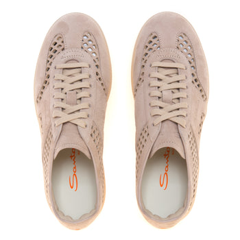 Sneaker Santoni Oly in camoscio laserato - 5