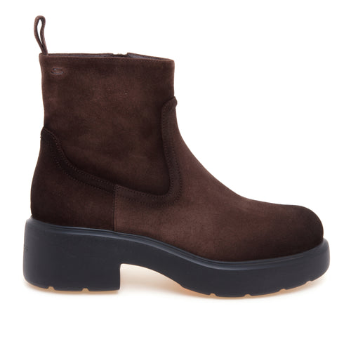 Tronchetto Santoni in camoscio con platform