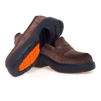 Mocassino Santoni in camoscio con platform - 4