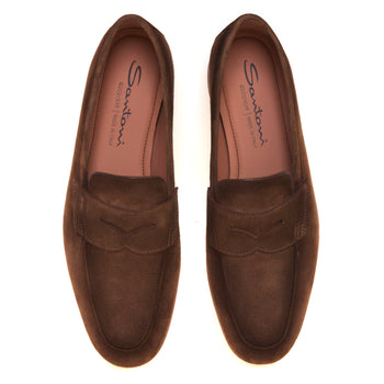 Mocassino penny Santoni New Carla in camoscio seta - 5