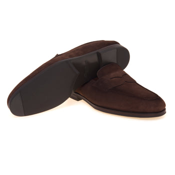 Mocassino penny Santoni New Carla in camoscio seta - 4