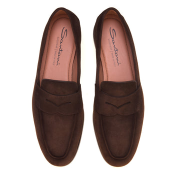 Mocassino penny Santoni New Carla in camoscio seta - 5