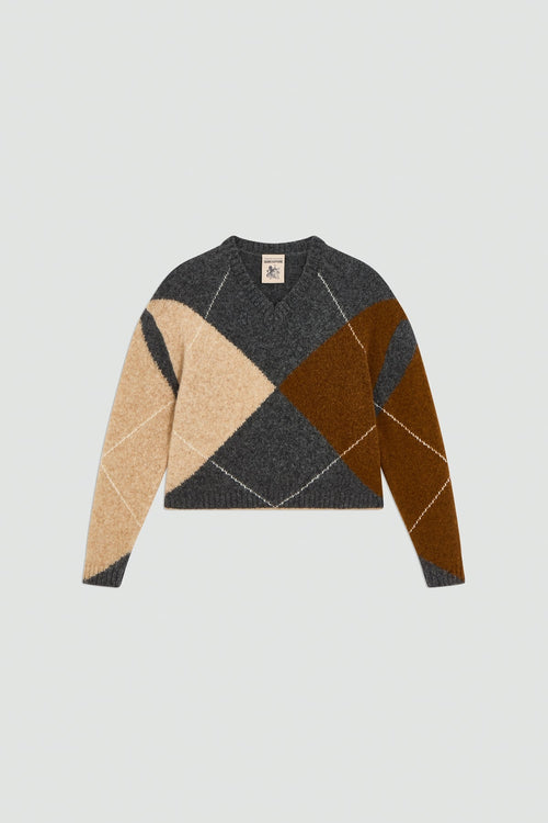 Maglia a rombi Semicouture Gaston in misto lana