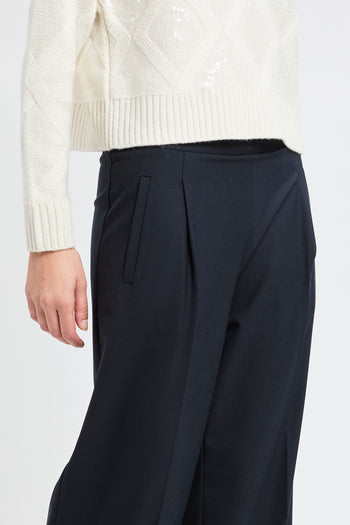 Pantalone a palazzo Semicouture in misto lana - 5