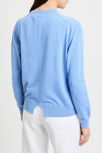 Maglia Alejandra Semicouture in cotone con spacco sul retro - 4