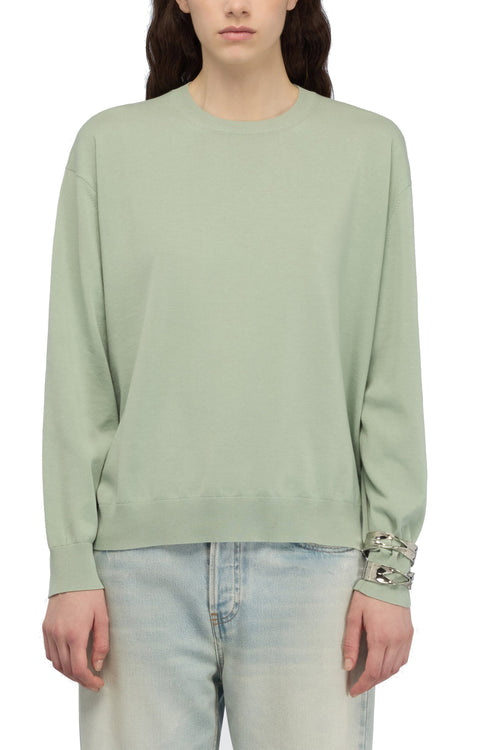 Maglia Alejandra Semicouture in cotone con spacco sul retro
