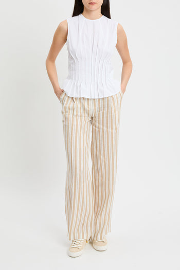 Top Clarinda di Semicouture in cotone con pieghe - 3