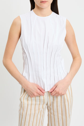 Top Clarinda di Semicouture in cotone con pieghe - 6
