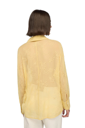 Camicia Tiffany di Semicouture in sangallo con tasche davanti - 3