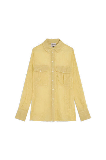 Camicia Tiffany di Semicouture in sangallo con tasche davanti - 5