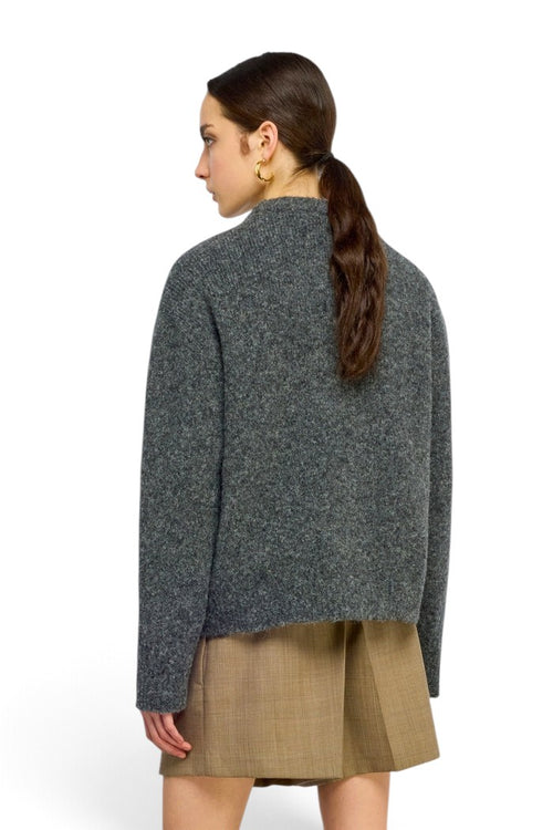 Maglia a girocollo Semicouture Keira in misto lana e alpaca con lavorazione jacquard a rombi - 2