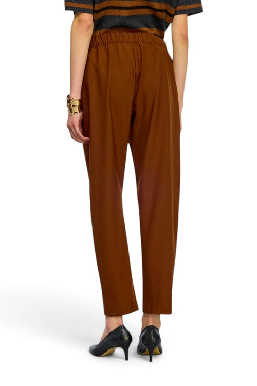 Pantalone Semicouture Buddy in fresco di lana con coulisse in vita - 2