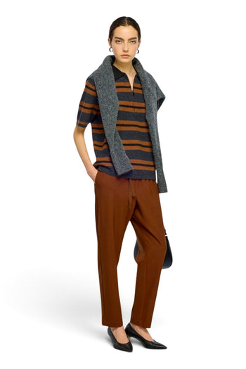 Pantalone Semicouture Buddy in fresco di lana con coulisse in vita - 4