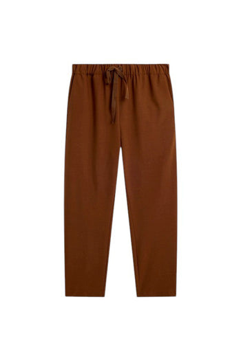 Pantalone Semicouture Buddy in fresco di lana con coulisse in vita - 5