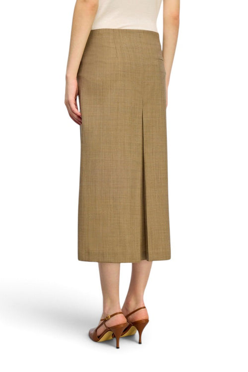 Gonna midi Semicouture Cressida in lana con motivo check e pieghe - 2
